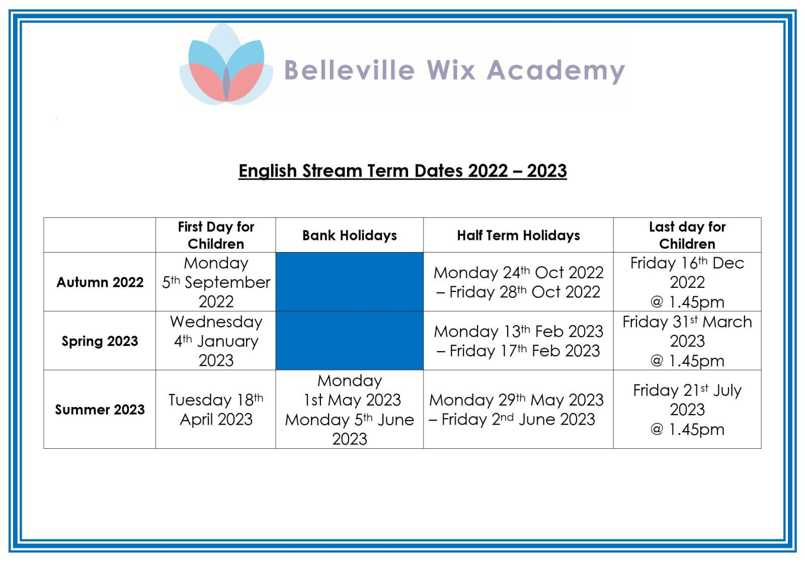 Term Dates